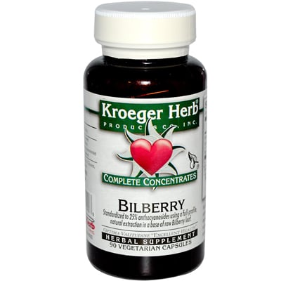 Kroeger Herb Bilberry - 90 Vegetarian Capsules