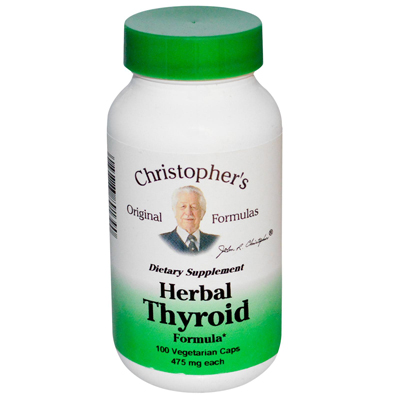 Christopher's Herbal Thyroid - 475 Mg - 100 Vegetarian Capsules