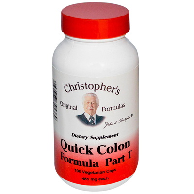 Christopher's Quick Colon Part 1 - 475 Mg - 100 Vegetarian Capsules