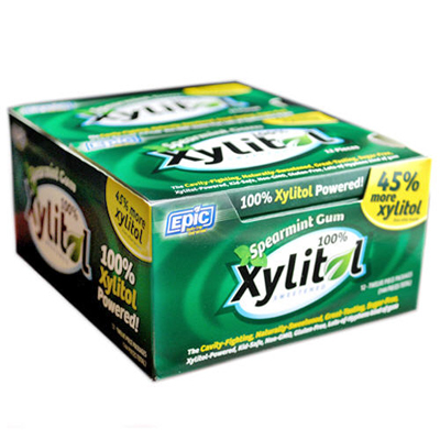 Spearmint Gum - Xylitol Sweetened - Case Of 12 - 12 Pack