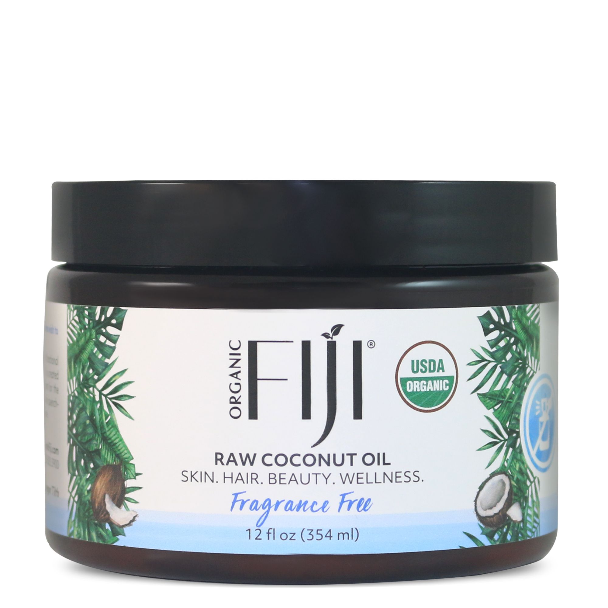 Organic Fiji Virgin Coconut Oil Fragrance Free - 12 Fl Oz