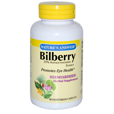 Nature's Answer Bilberry Extract - 90 Vegetarian Capsules
