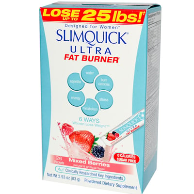 Slimquick Ultra Fat Burner - Mixed Berries - 26 Packet