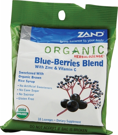 Organic Herbal Ozenge Blue-berries Blend - 18 L Ozenges - Pack Of 12 - Spu548933