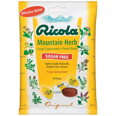 Ricola Sugar Free Drops - Swiss Herb - Case Of 12 - 19 Pack