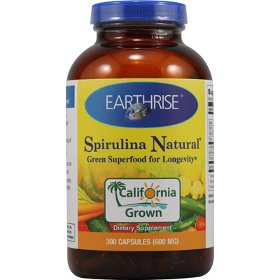 Earthrise Spirulina Natural - 600 Mg - 300 Capsules