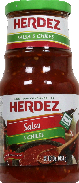 UPC 072878275804 product image for Herdez 5 Chiles Salsa, 16 oz, - Pack of 12 | upcitemdb.com