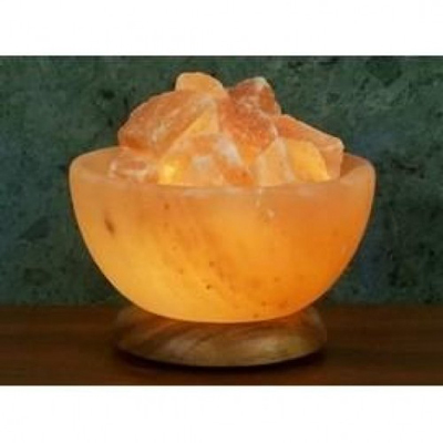 Himalayan Salt Bowl Lamp With Stones