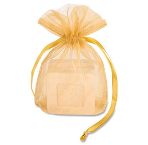 Gold Organza Pouch For Flasks