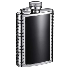 Vf6019 Astaire 3 Oz Polished And Black Hip Flask