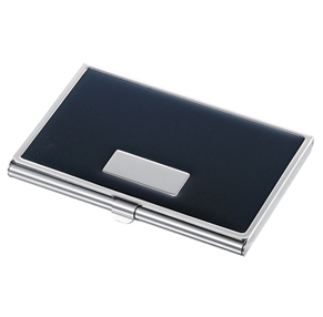 V911b Andrew Navy Blue Lacquer Business Card Case