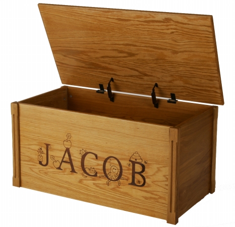Wtb-thematic Oak Toybox With Thematic Letters