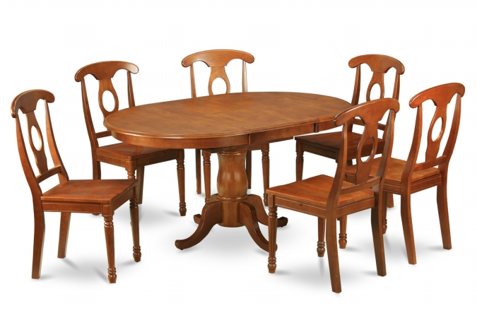 Wooden Imports Furniture Psa5-sbr-w 5pc Picasso Rectangular Table And 4 Avon Wood Seat Chairs - Saddle Brown Finish