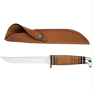 381 Leather Handle Fixed Blade