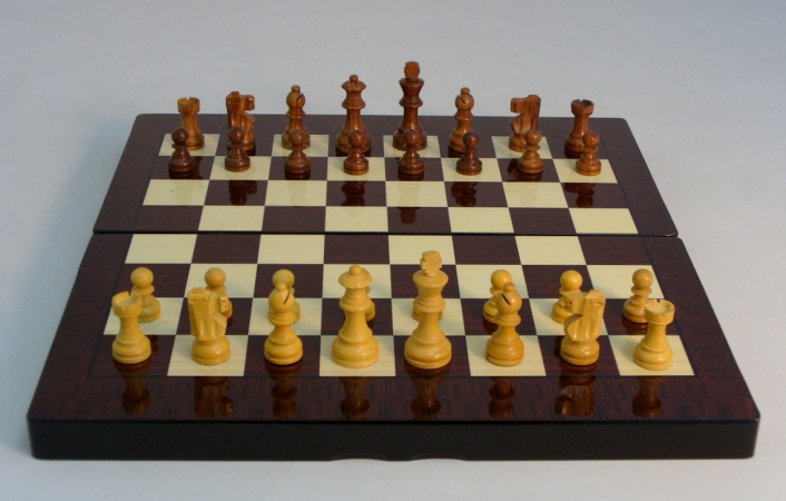 26207cc 15 In. Simple Wood Grain Bg & Chess - Backgammon Chess & Chckers