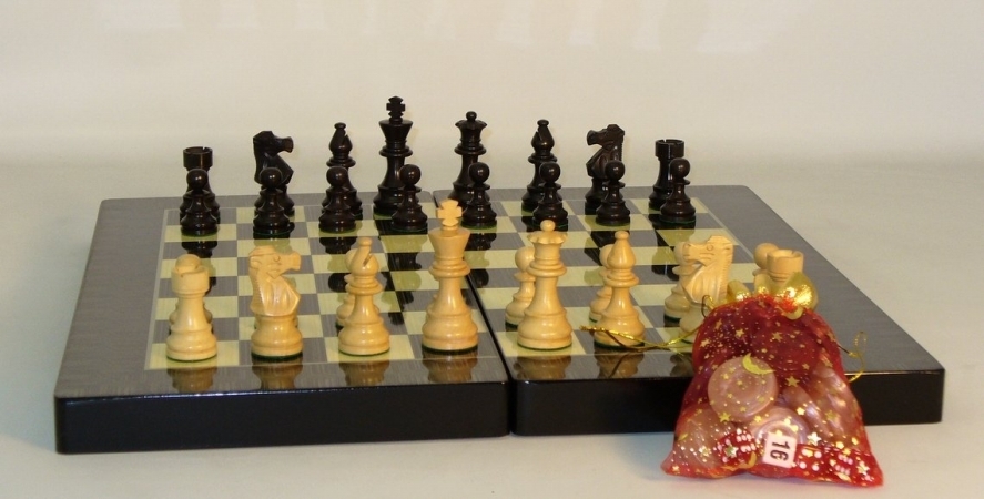 26208ac 19 In. Black Geometric Decoupage Bg & Chess - Backgammon Chess & Chckers