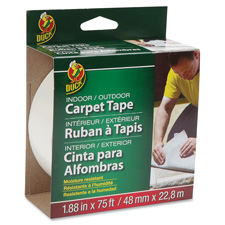 Duc442062 Indoor-outdoor Carpet Tape, 1-7.8 In. X 75 Ft., White