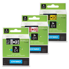 Dymo DYM53721 Label Cassette 1 in. x 23 in. White-Black Dymo DYM53721 Label Cassette 1 in. x 23 in. White-Black