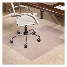 . Esr128371 Low Pile Chairmat, Rectangular, 46 In. X 60 In., Clear