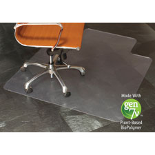 . Esr143012 Lip Chairmat, Hard Floor, 45 In. X 53 In., Lip 25 In. X 12 In., Clear