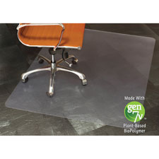 . Esr143022 Rectangle Chairmat, 46 In. X 60 In., Hard Floors, Clear-vinyl