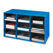 Fellowes Fel3380701 9 Compartment Classroom Cubby, 16 In. X 28.25 In. X 13 In., Blue