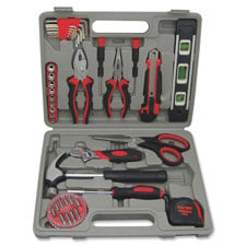 Gjo11963 Tool Kit, 42pc With Case, 8 In. X 7 In. X 7 In., Gray