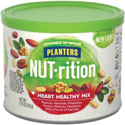 Kraft Foods Krf05957 Planters Heart Healthy Mix, Assorted Nuts, 9.75oz., Green
