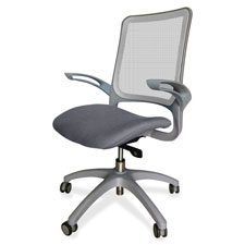 Llr23551 Back Office Chair, 24.4 In. X 22.4 In. X 41 In., Mesh-gray