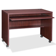 Computer Workstation, 41.38 In. X 23.63 In. X 29.5 In., Mahogany