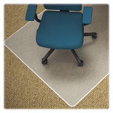 Chairmat, Low Pile, Rectangular,46 In. X 60 In., Clear