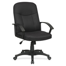 LLR84552 Executive Mid-Back Chair- 26.25 in. x 27.5 in. x 38.5 in.- BK