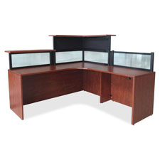 Straight Transaction Top, 12 In. X 30 In. X 1 In., Mahogany