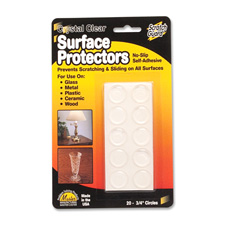 Master Caster Mas88600 Surface Protectors, Self-adhesive, No Slip, .75 In., Clear