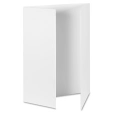 Tri-fold Presentation Boards, 48 In. X 36 In., 12-ct, Matte White
