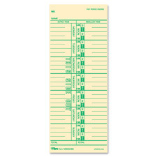 Top12593 Time Cards, 143 Lb., Named Days, 3.5 In. X 9 In., 100-pk