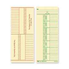 Top12603 Time Cards, 143 Lb., Named Days, 3.38 In. X 8.25 In., 100-pk