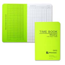 Wljs801 Time Book, Pocket Size, Weekly-1 Page, 6.75 In. X 4.13 In., White