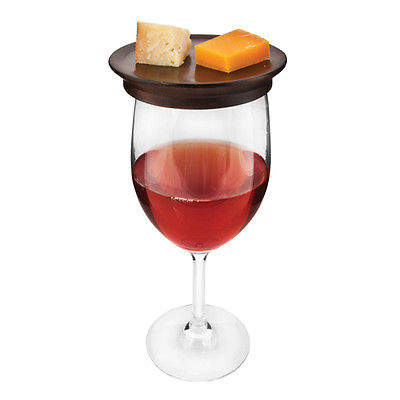 3072 Mahogany Wine Glass Appetizer Plates