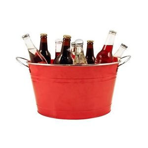 2585 Country Home - Big Red Galvanized Tub