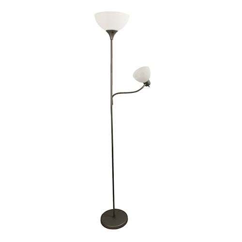 Floor Lamp With Reading Light Silver