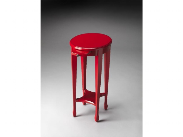 1483293 Arielle Red Round Accent Table