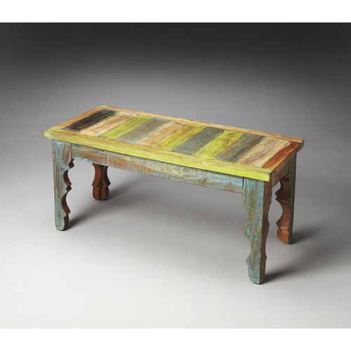 1882290 Rao Painted Wood Bench