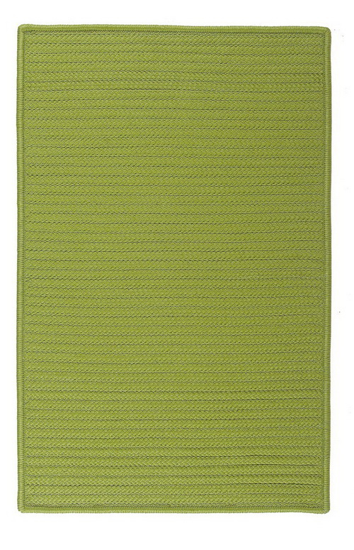 Colonial Mills Rug H271R024X036S Simply Home Solid - Bright Green 2 ft. x 3 ft. Braided Rug