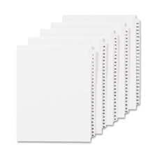Ave01016 Numeric Divider, 16, Side Tab, 11 In. X 8.5 In., 25-pk, White