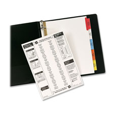 Ave11121 Insertable Dividers,11 In. X 8.5 In.,5-tab, Multi Tab-we Paper