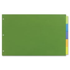 Insertable Dividers, 8 Big Tabs, 11 In. X 17 In., 1-st, Multi