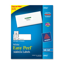 Inkjet Labels- Mailing- 1 in. x 2.63 in.- 750-PK- White
