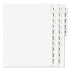 Index Divider, Exhibit 10, Side Tab, 25-pk, White