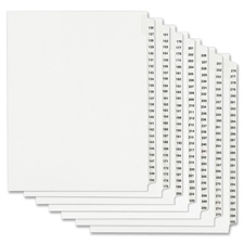 Divider, 261, Side Tab, 8.5 In. X 11 In., 25-pk, White